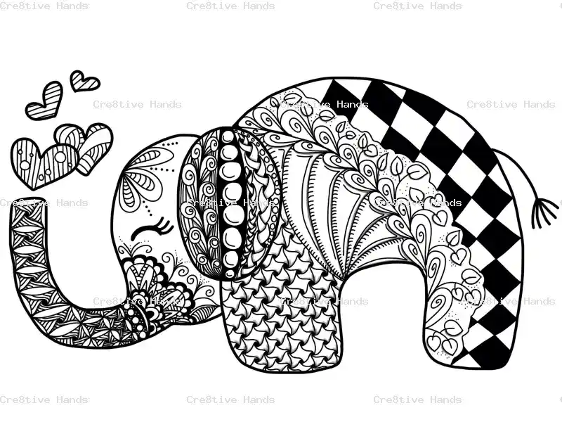 Elephan Zentangle — Preview